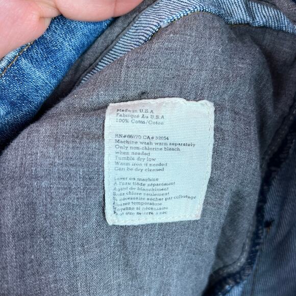 Anthropologie Silent + Noise Womens Jeans Blue Denim Capri Whiskered 29 - Picture 5 of 11